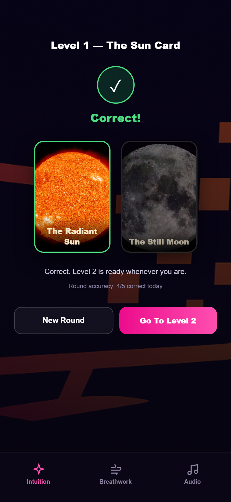 Instant round feedback